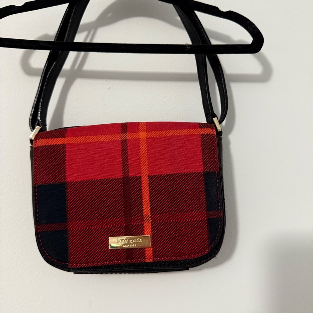 Kate Spade Red Plaid Crossbody Bag